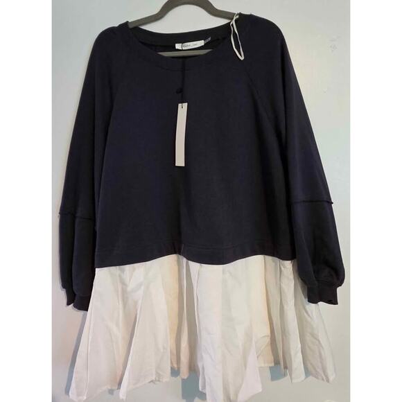 Mustard Seed Frill Hem Sweatshirt Dress - Picture 3 of 7